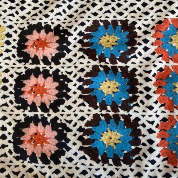 SHEIN Boho Bodycon Curve Crochet look pattern with long fringe. Women's size 3XL - Picture 8 of 10